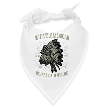 Native american respect nature - Bandana - Weiß - Vorne