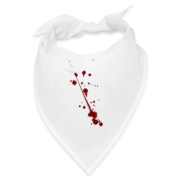 Blutfleck auf dem T-Shirt Blut auf Kleidern - Bandana - Weiß - Vorne