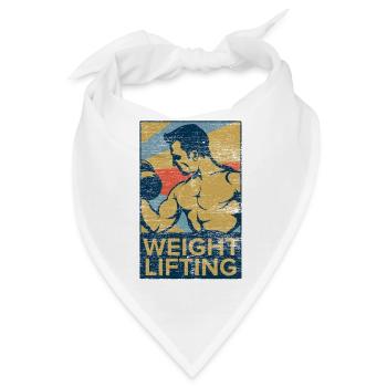 Kraftsport Hanteln Gewichte Fitness Training - Bandana - Weiß - Vorne