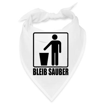 bleib sauber - Bandana - Weiß - Vorne