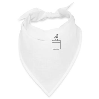 Funny Pocket Circle Game Gotcha You looked Prank - Bandana - Weiß - Vorne