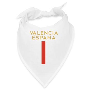 Valencia Espana Souvenir Spanien Andenken - Bandana - Weiß - Vorne