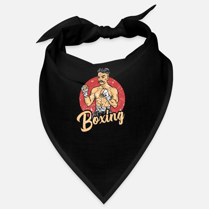 Boxen Boxhandschuhe Knock Out Spruch Retro Bandana