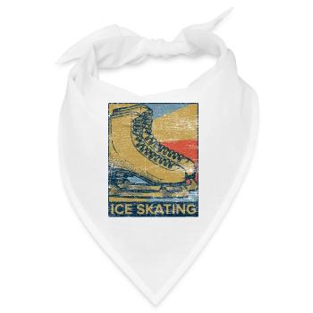 Retro Eiskunstlaufen Schlittschuhe - Bandana - Weiß - Vorne