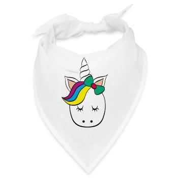 Einhorn - Licorne - Unicorn - Bandana - Weiß - Vorne
