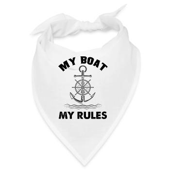 Boot fahren Kapitän Geschenk - Bandana - Weiß - Vorne