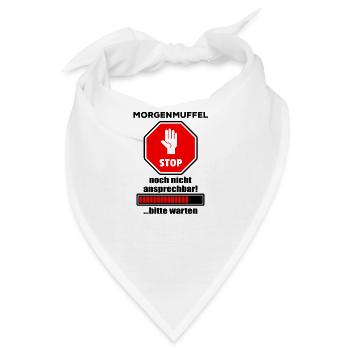 Morgenmuffel - Bandana - Weiß - Vorne