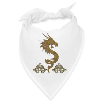 wunderbarer chinesischer Drache - Bandana - Weiß - Vorne