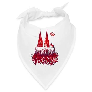 Kölner Dom - Bandana - Weiß - Vorne