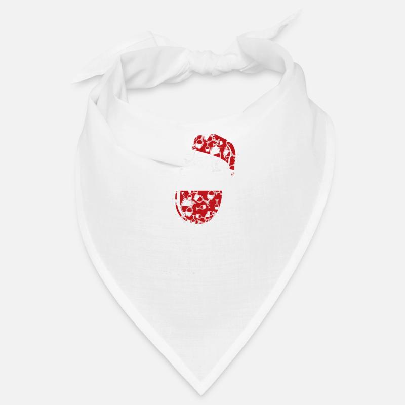 Weinglas mit Santa Mütze Bandana