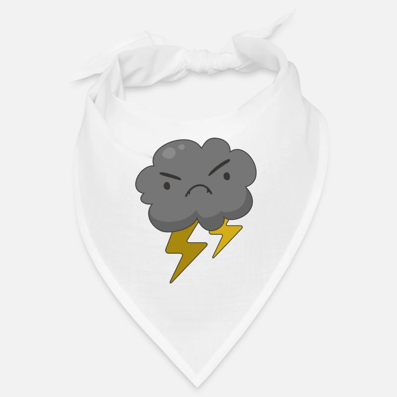 Nuage en colère avec un temps d’orage éclair Bandana