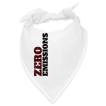 Zero Emissions / elektrisch fahren / Elektroauto - Bandana - Weiß - Vorne