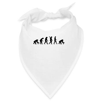 Evolution Affe Mensch lustig Neandertaler Freak - Bandana - Weiß - Vorne