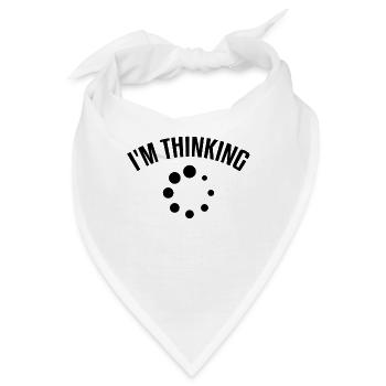 Computer Nerd Ich Denke Gerade... - Bandana - Weiß - Vorne