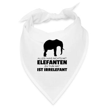 Elefant Geschenkidee Elefantenshirt Wildnis Afrika - Bandana - Weiß - Vorne