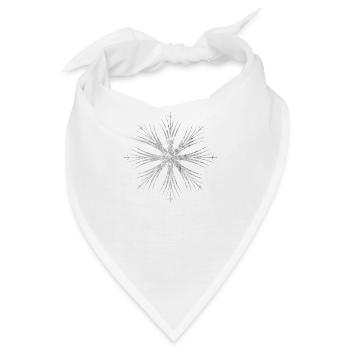 Silberner Schneeflocke-Entwurf - Bandana - Weiß - Vorne