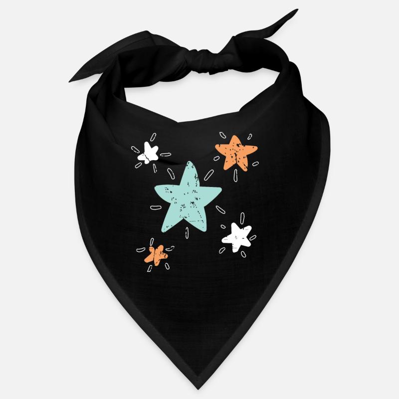 Five colorful big and small stars gift idea Bandana