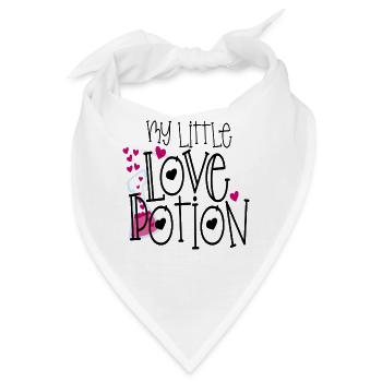 My Little Love Potion – Liebestrank Herzen - Bandana - Weiß - Vorne