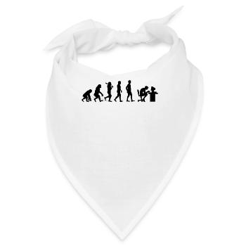 Evolution of Gamer Zocker Nerd Geek Progamer - Bandana - Weiß - Vorne