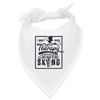 Skifahren Wintersport Skier Schnee Winter - Bandana - Weiß - Vorne