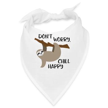 Chill happy - Bandana - Weiß - Vorne