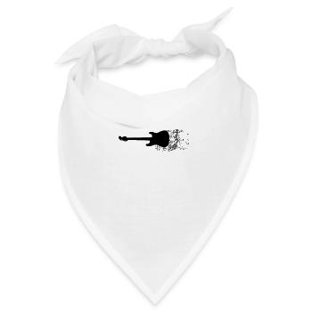 Gitarre - Guitar - Bandana - Weiß - Vorne