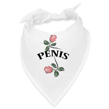 Penis - Bandana - Weiß - Vorne