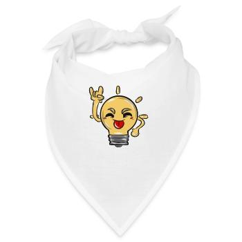 Glühbirne - Bandana - Weiß - Vorne