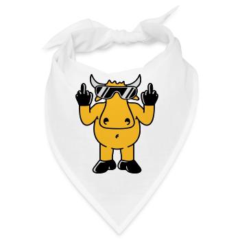 Fuck Off Bull - Bandana - Weiß - Vorne