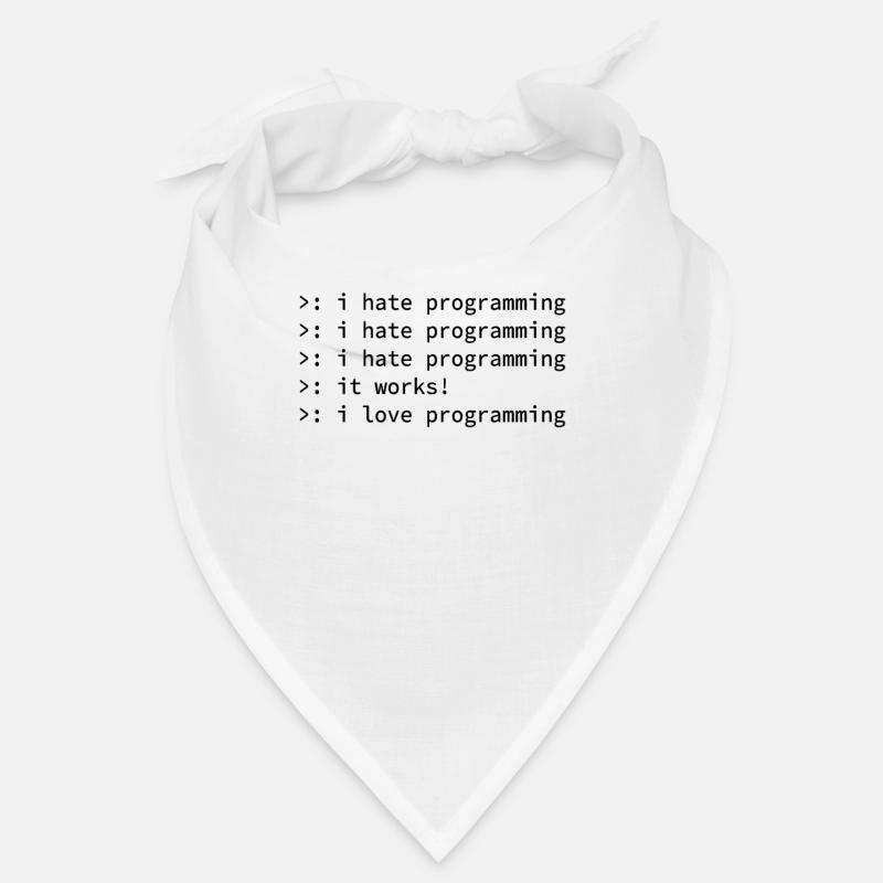 Programmer coden hate nerd geek funny gift Bandana