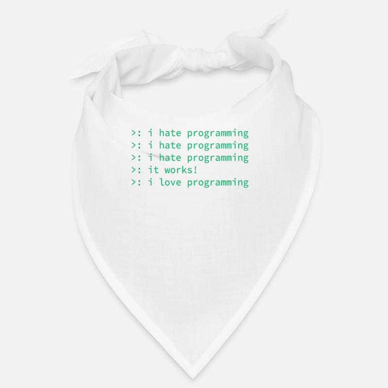 Programmer coden hate nerd geek funny gift Bandana