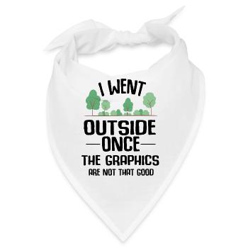 Gamer Draußen Grafik Pause Auflösung Witz Geschenk - Bandana - Weiß - Vorne