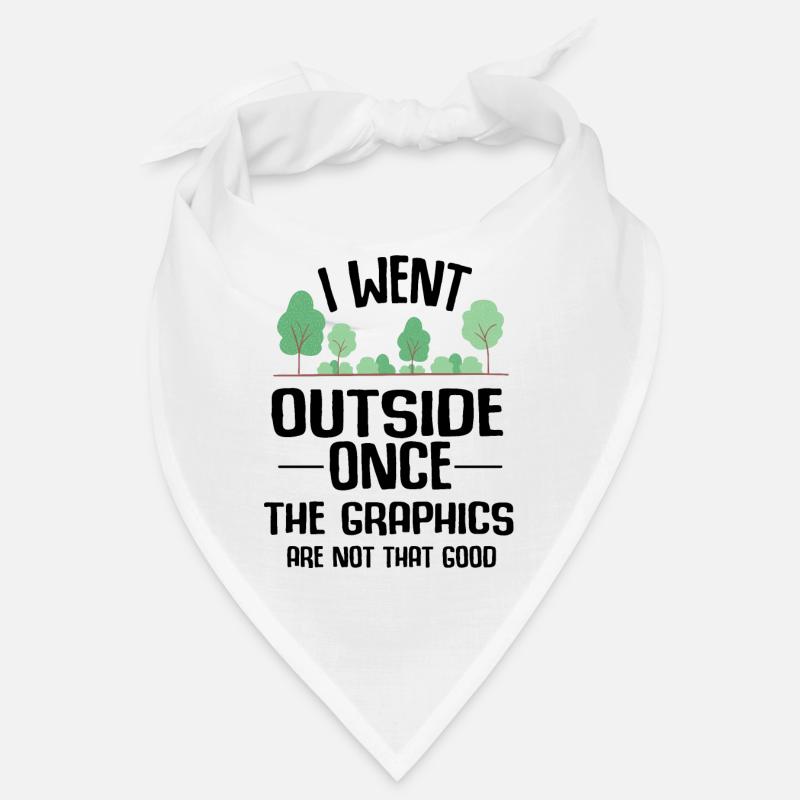 Gamer Outdoors graphic break resolution joke gift Bandana