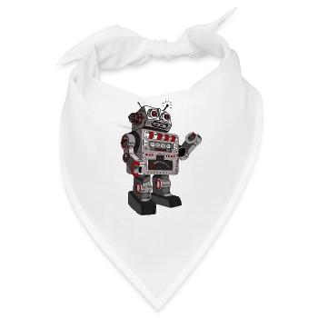 roboter robby mr. robot scifi android toy retro pc - Bandana - Weiß - Vorne