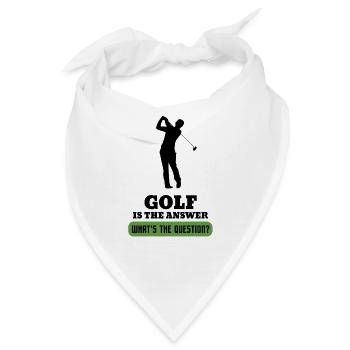 Golf Golfball Golfer Golfen Golfing - Bandana - Weiß - Vorne