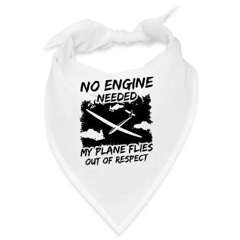 Gliding Segelflug Segelfliegen Segelflieger Glider - Bandana - Weiß - Vorne