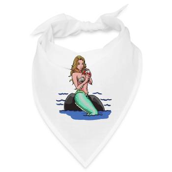 Nixe Meerjungfrau Fabel Märchen Kinder Fantasy - Bandana - Weiß - Vorne
