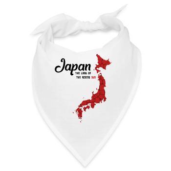 Japan Länderumriss Nihon-koku Tokio Osaka Geschenk - Bandana - Weiß - Vorne