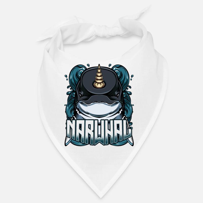 Cadeau cool de baleines créatures marines à la mode du narval Bandana