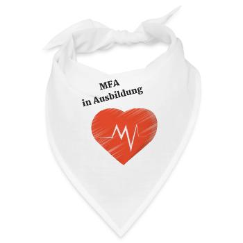 MFA Arzthelferin Ausbildung Arztpraxis Geschenk - Bandana - Weiß - Vorne