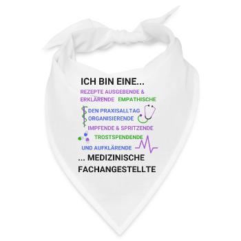 Arzthelferin MFA Tätigkeiten Spruch - Bandana - Weiß - Vorne