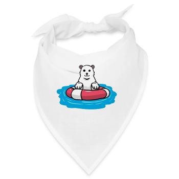 Eisbär Klimawandel Nordpol Fantasy Umwelt Natur - Bandana - Weiß - Vorne