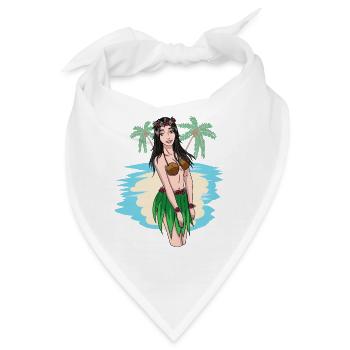 Hawaiian Mädchen Sexy Urlaub Fantasy Sex Erotisch - Bandana - Weiß - Vorne