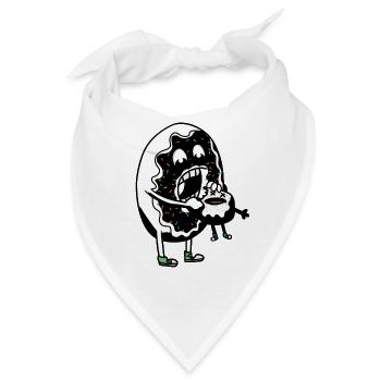 Donut Dark Grufti Gothic Fantasy Horror Spaß - Bandana - Weiß - Vorne