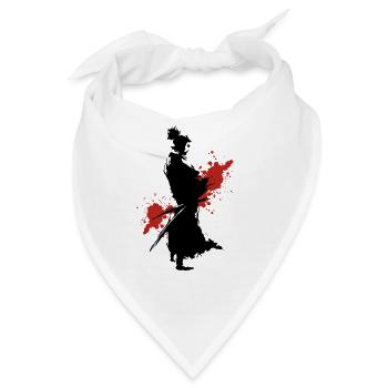 ninja manga kanji kendo aikido kampf samurai game - Bandana - Weiß - Vorne