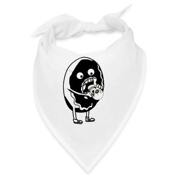 DONUT HORROR DARK GRUFTI GOTHIC SKULL DARK - Bandana - Weiß - Vorne