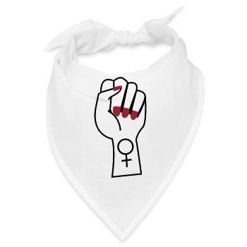 frauenrechte gleichberechtigungs geschenke shirt - Bandana - Weiß - Vorne