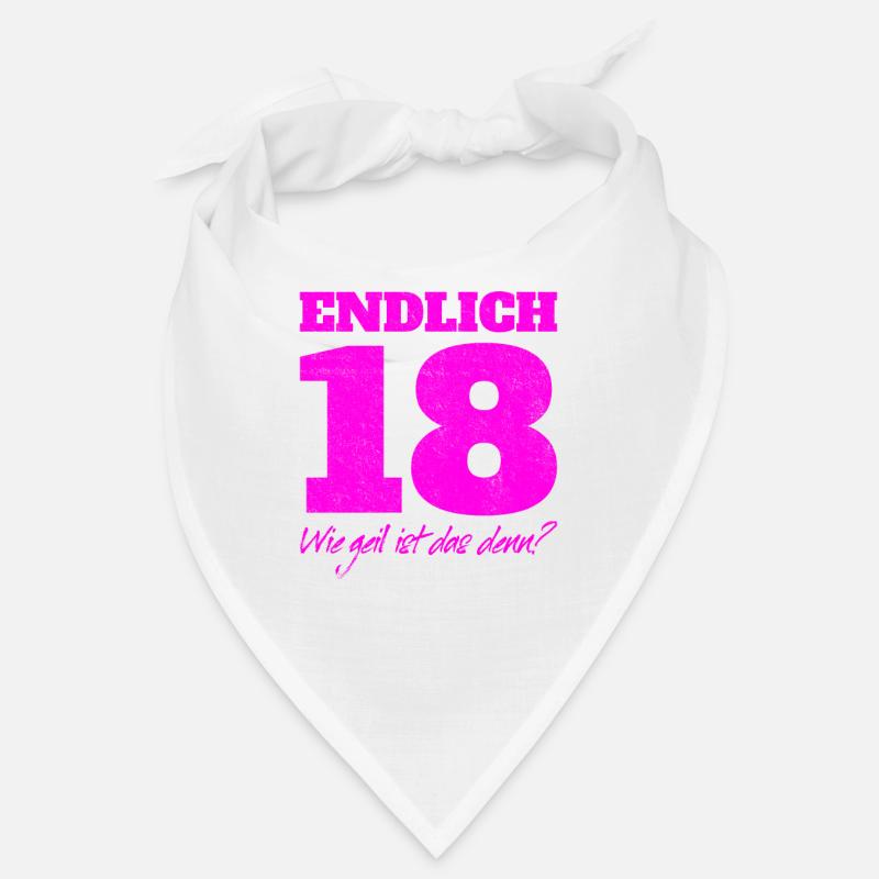 Endlich 18 und Erwachsen Geschenk 18. Geburtstag Bandana
