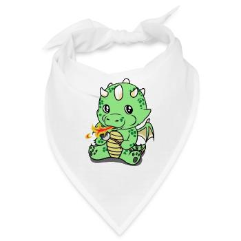 Marshmallow Drache - Bandana - Weiß - Vorne