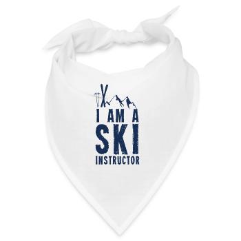 Ich bin Skilehrer - Bandana - Weiß - Vorne